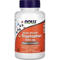 Now , L-Tryptophan, 1,000 mg, 60 Tabletter