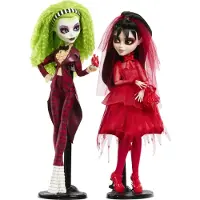 Monster High Skullector Beetlejuice Beetlejuice Doll 2-Pack Collectible Betelgeuse og Lydia Deetz Set med tilbehør og viselig emballage