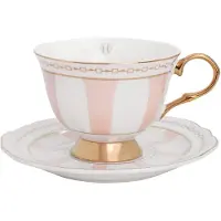 Hilke Collection Strisce Rosa kop med underkop 22 cl