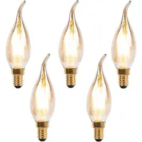 LUEDD Sæt med 5 E14 dæmpbare LED filament spidslyspærer 240V 3W 250lm