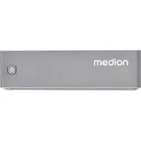 Medion S06e - Mini PC N-series N100 / op til 3.4 GHz - ingen HDD - UHD Graphics - Gigabit Ethernet - intet OS - skærm: ingen - grå