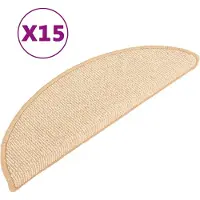 vidaXL Trappemåtter - Creme
