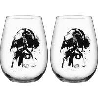 Kosta Boda All about you glas 57 cl 2 stk Love him (grå)