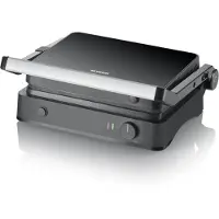 Severin - Grill - elektrisk - 1350 cm2 - sort/ sølv