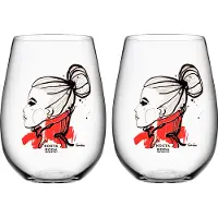 Kosta Boda All about you glas 57 cl 2 stk want you (rød)