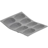 De Buyer de K?ber ELASTOMOULE Madeleine Silikoneform - Skaber 9 Madeleiner - Nem at bruge og reng?re - T?ler opvaskemaskine