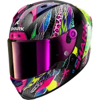 Shark Aeron Fawn Integralhjelm Karbon/Lilla/Gul M sort