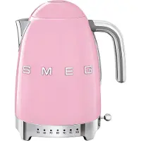Smeg 50's Style elkedel med variabel temperatur 1,7 L Lyserød
