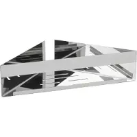 Wenko Rustfri stål hjørnehylde forkromet 36 x 17 x 8 cm - Monteres nemt uden boring med Turbo-Loc systemet – stærk og holdbar klæbepude