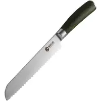 Hexclad brødkniv 67-lags Damaskus 20 cm Grøn