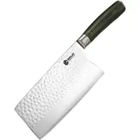 Hexclad kinesisk kokkekniv damaskus 18 cm Sølv