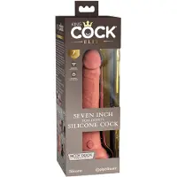 King Cock Elite - realistisk dildo med sugekop - 18cm - natur