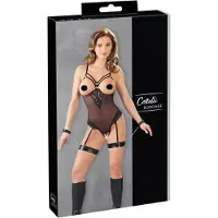 Cotelli Collection Fetish Bodystocking med Hofteholder bånd