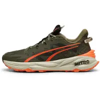Puma Fast-Trac NITRO 3 Trail Running Shoes Men, Shoes, Dark Olive/Flame Flicker/Desert Dust, 42