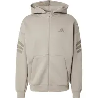 Adidas Herre Future Icons 3 striber lynlås hættetrøje Putty Beige