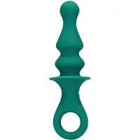 Shots Loveline - analvibrator med perler - genopladelig - grøn