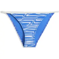 Puma Printed Swim Briefs Women, Clothing, Vivid Blue, L
