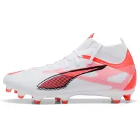 Puma ULTRA 5 MATCH+ FG/AG Football Boots Women, Shoes, White/Black/Glowing Red, 35.5