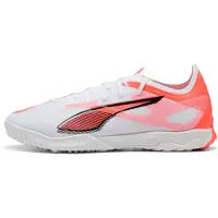 Puma ULTRA 5 MATCH TT Football Boots Unisex, Shoes, White/Black/Glowing Red, 44.5