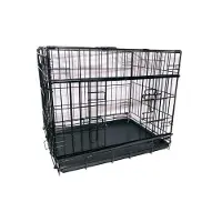 Active Canis - Premium bur med skydedør - Sort - 61 x 46 x 51 cm