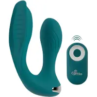 Sweet Smile Dobbelt Stimulationsvibrator med Fjernbetjening Grøn