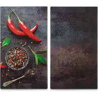 Zeller glaskogeplader PEPPERS, 2 stk.