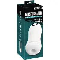 Stroker Masturbator Med 2 Suge- Og Vibrationsfunktioner Hvid