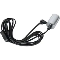 Star Trading Stofledning med afbryder, 3,5 m krom sokkel E27