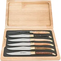 Laguiole En Aubrac - set of 6 steak knives mixed wood