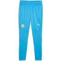 Puma Manchester City Træningsbukser - Blå/Neongul - , størrelse Medium