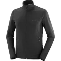 Salomon - Fleece - Sntial Lightwarm Hybrid M Deep Black til Unisex - Størrelse L - Sort