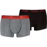 Puma Trunks (2-Pack) Men, Clothing, Mid Grey Melange/Orange, 5