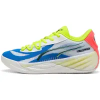 Puma All-Pro NITRO Basketball Shoes Unisex, Shoes, White/Yellow Alert/Pink Alert, 53.5