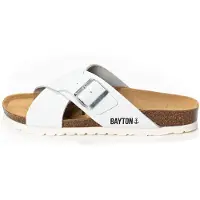 Bayton Pantoletter 'ERA' sort / hvid