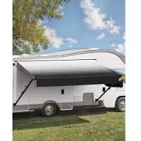 Vevor Manuel RV Markise Komplet Sæt, 20' Udtrækkelig Markise med Aluminiumslegeringsramme, Udendørs Trailer Markise, Passer til De fleste RV'er (Black Fade)