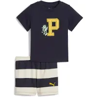 Puma Minicats SUPER Tee and Shorts Set Toddler, Clothing, New Navy, 2-4M