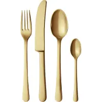Georg Jensen Copenhagen gavesæt bestik 4 dele Mat guld