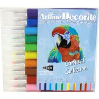 Artline Tuscher - Decorite Flat - 10 stk. - Carnival - - OneSize - Tusch
