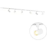 QAZQA Modernt skinnesystem med 6 hvide spots 1-faset 200 cm - Iconic Jeana