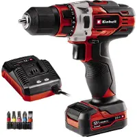 Einhell TE-CD 1, Pistolgreb boremaskine, Nøglefri, Sort, Rød, 2, 20, 1400 rpm, 1 cm