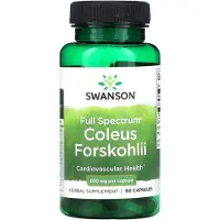 Swanson Health , Full Spektrum Coleus Forskohlii, 400 mg, 60 Kapsler