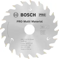 Bosch Standard for rundsavklinge i forskellige materialer til batteridrevne save 85x1,5/1x15 T30