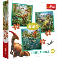 Trefl 3IN1 JIGSAW -puslespil Den ekstraordin?re verden af ???inosaurprint DIY -puslespil Kreativ sjov klassisk puslespil for voksne og b?rn fra
