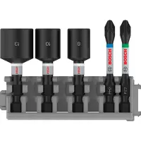 Bosch Impact Control skruebit og topnøgler, 5 dele