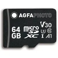 Agfa Micro Sdxc Uhs I 64gb High Speed U3/v30/a1 Hukommelseskort