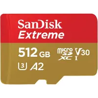 SanDisk Extreme MicroSD/SD - 190MB/s - 512GB