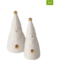 Boltze to porcelænsfigurer JELKI, hvide nisser