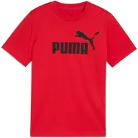 Puma ESS No. 1 Logo Tee Youth, Shop, Red, 7-8Y