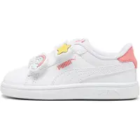 Puma Smash 3.0 Badges Sneakers Toddlers, Shoes, White/Passionfruit, 20
