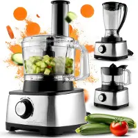 ProfiCook PC-KM 1063 - Køkkenmaskine - 1200 W - rustfrit stål/sort
